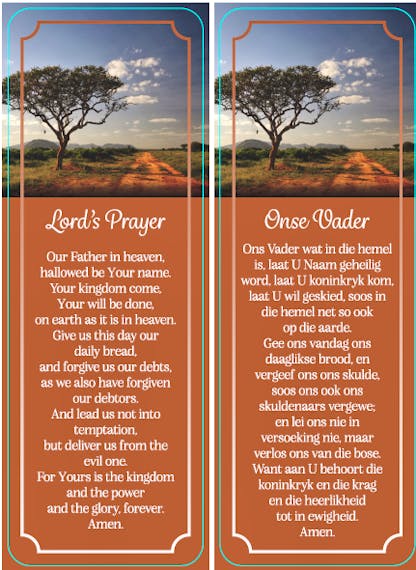 Onse Vader / Lord's Prayer - Bladwyser